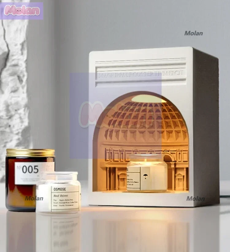 

Оригинальные цементные строительные беспененные ароматические свечи Pantheon, плавящие восковые огни, плавящиеся свечи, подарки для новорожденных девочек