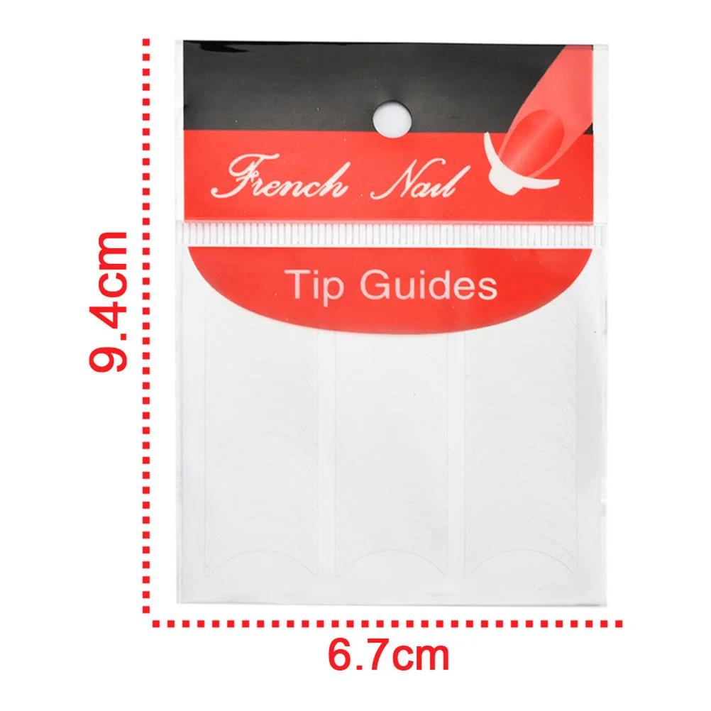 Pegatinas para uñas DIY, calcomanías para manicura en forma de U, fácil de aplicar en el hogar o profesionalmente para esmalte de uñas acrílicas de Gel Uv