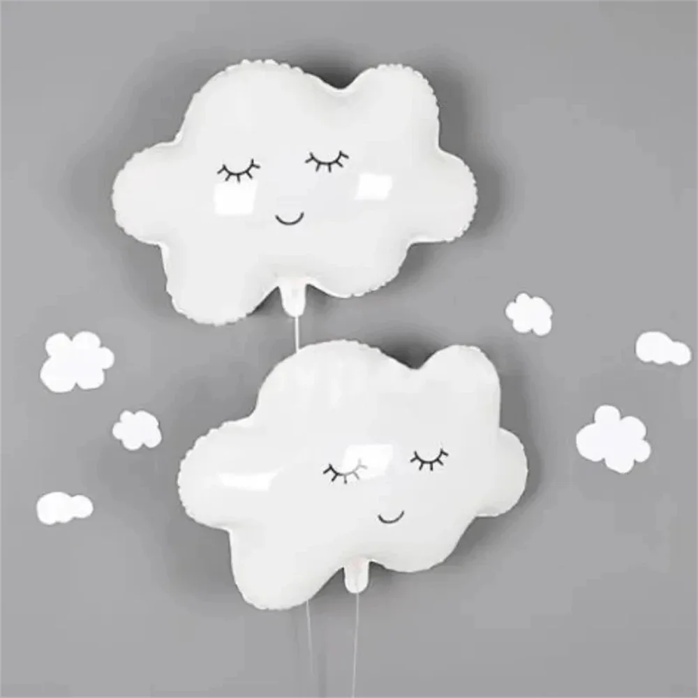 3PCS Weiß Regenbogen Wolke Sonne Mond Thema Aluminium Folie Ballon Geburtstag Party Hochzeit Dekoration Aluminium Folie Ballon Baby Dusche