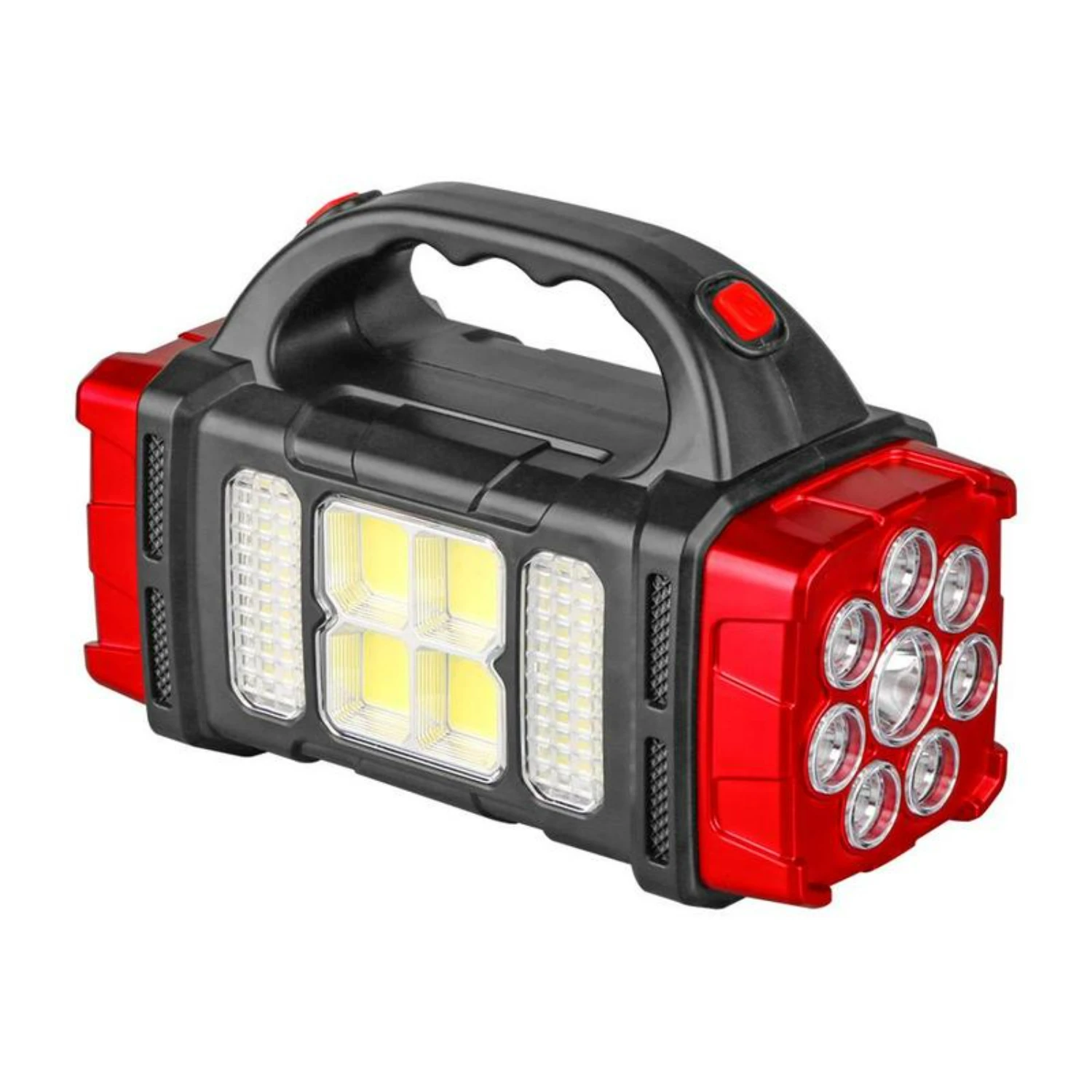 

Portable, Lightweight Solar Powered LED Camping Lantern with Durable Waterproof Search Light, USB Rechargeable Flashlight for Hi