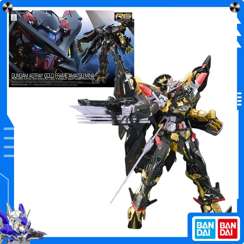 

Original Bandai 1/144 RG Gundam Astray Gold Frame Amatsu Mina Anime Action Assembly Model Collect Desktop Ornament Festival Gift