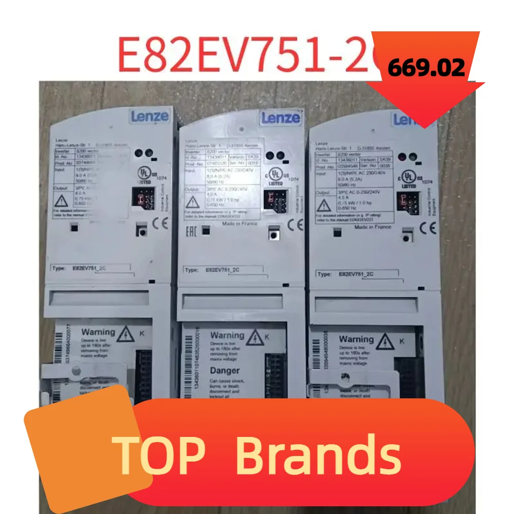 

Second-hand inverter E82EV751-2C 0.75KW 220V Test OK Module