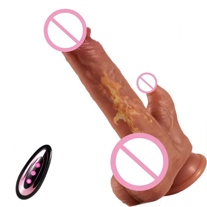 

Hot Soft Dildo For Men And Women Vaginal Anal Sex Toys Big Penis Telescopic Heated Silicone Dildo For Women 9 Types Of Vibration