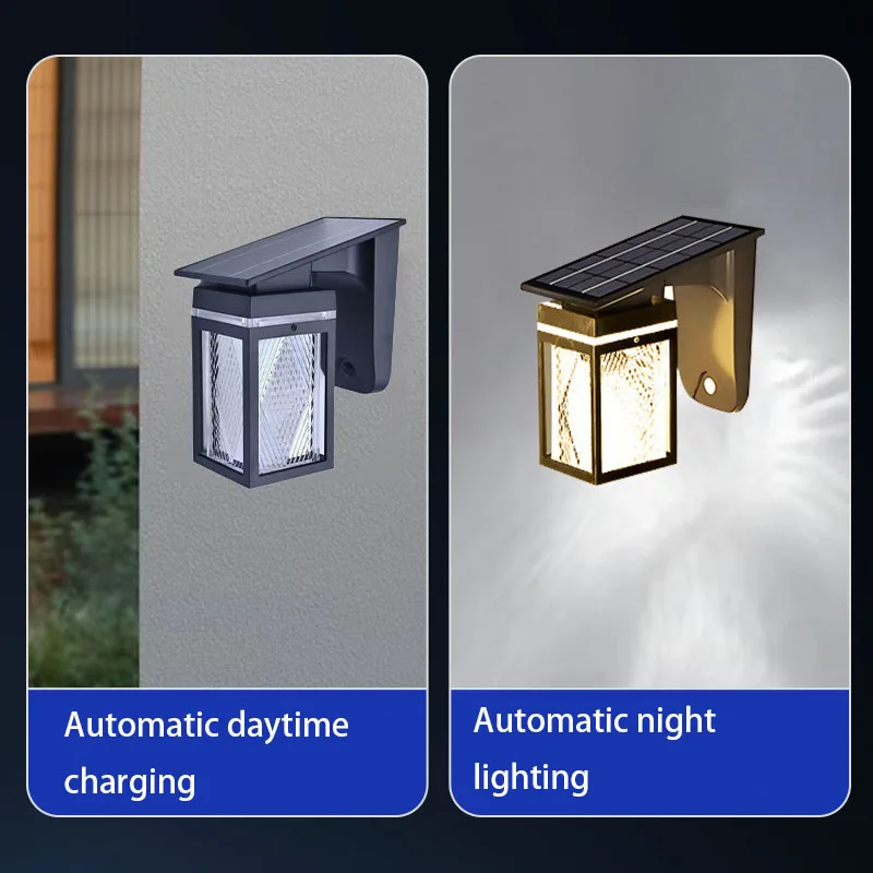 Luces solares de colector para exteriores, impermeables, IP54, linterna LED de 3 colores, luz de seguridad para decoración de Patio, jardín, cubierta, porche, granero, garaje