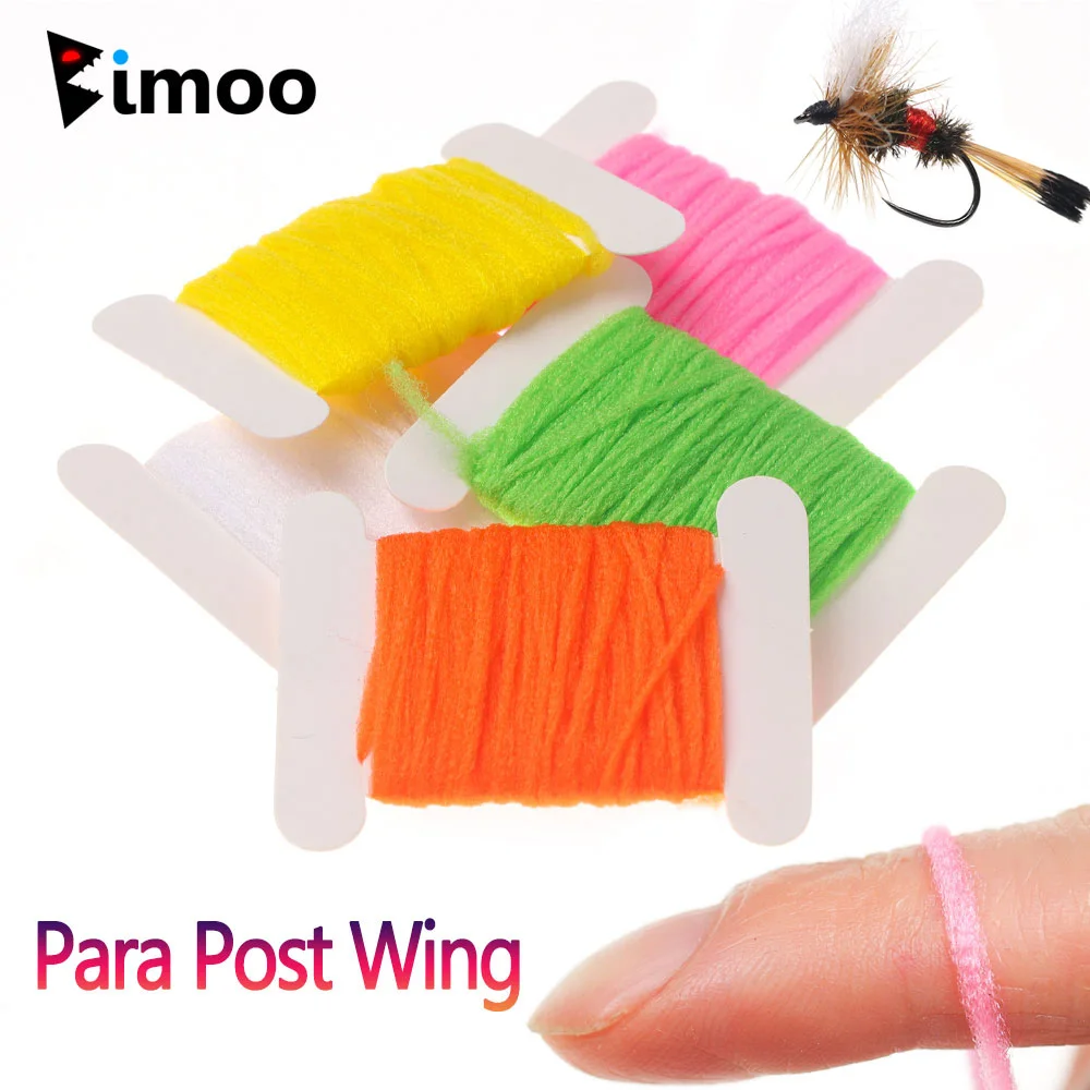 Bimoo 5m/Card Synthetic High Visibility Para Post Wing Floating Emerger Cases Parachute Posts Split Wing Dry Fly Tying Material