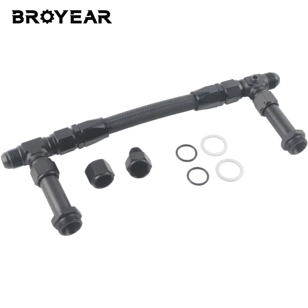 Broyear High Quality 4150 Fuel Line Kit 8AN Male Flare To 7/8