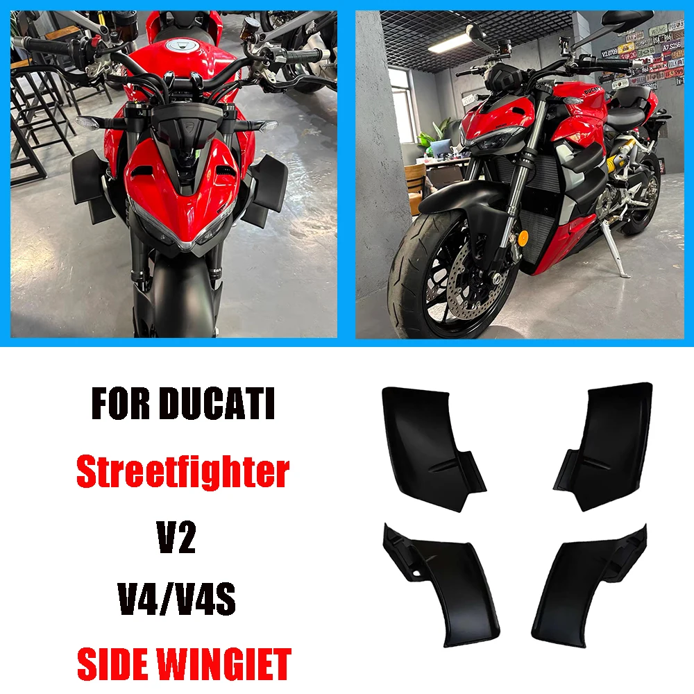 

2023 V4/V4S Winglets Wings Spoiler Fxed For DUCATI Streetfighter V4 V4S V4SP 2020-2023 V2 2022-2023 Motorcycle Winglet Wing Kit