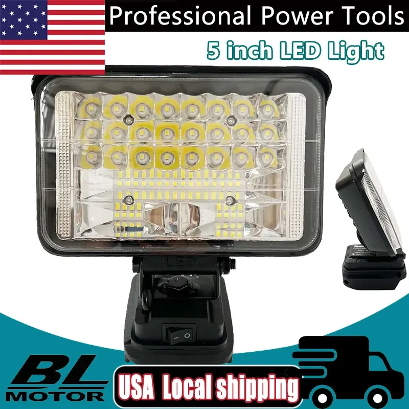 

Подходит для Makita 18 В 5-дюймовый светодиодный рабочий фонарь, портативный прожектор, беспроводной светильник для наружного аварийного освещения