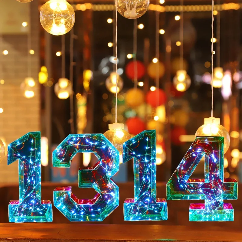 LED Numbers Light 0-9 USB Number Lights For Valentine\'s Day Weddings Birthday Party Christmas Decoration Props Baby Shower Decor