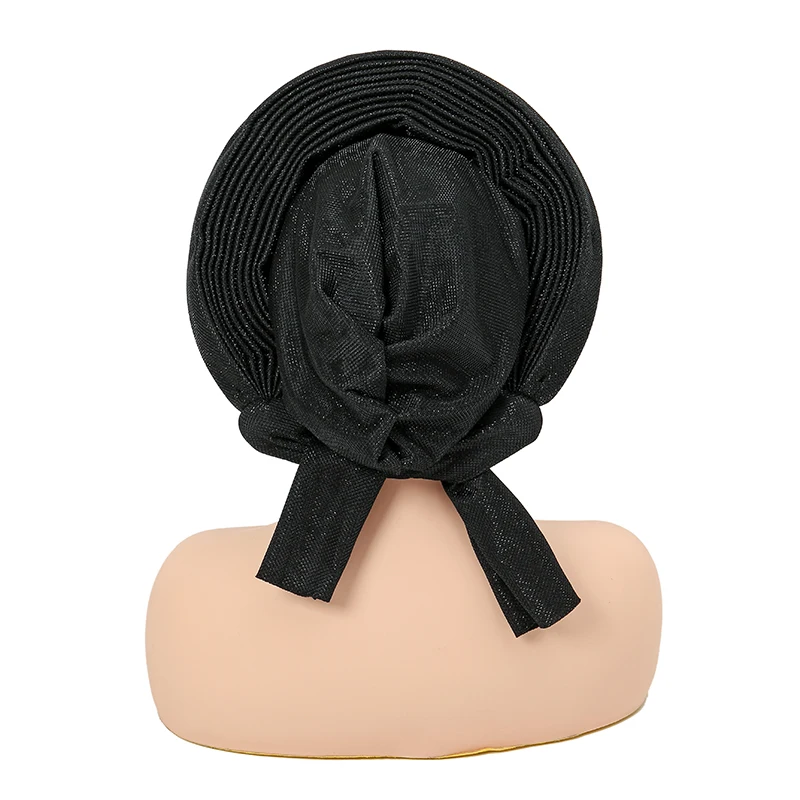 Arfica ผู้หญิงเพชร Turbans ลามิเนตแผง Geles Turban มุสลิม Headwear ประกาย Shining ไนจีเรียแถบคาดศีรษะ