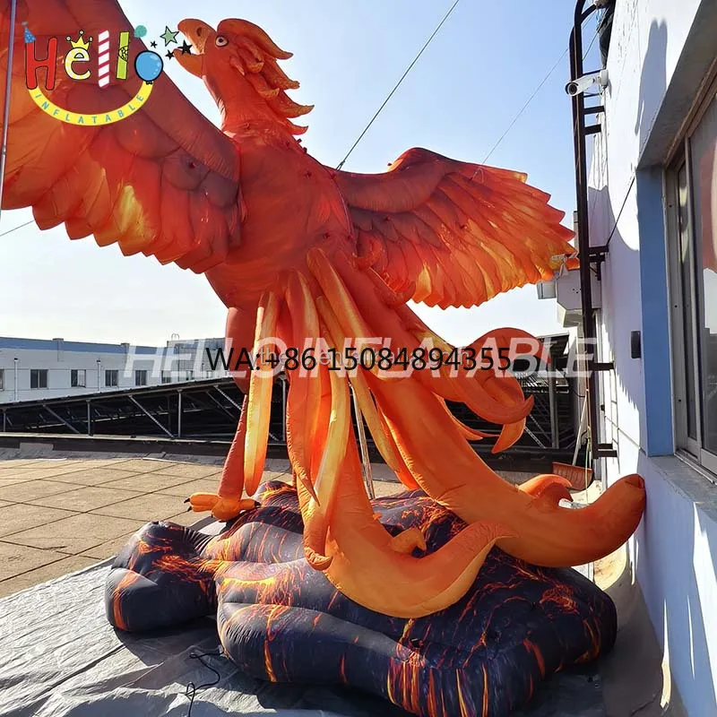 The Latest Design of a Large Inflatable Stage Phoenix Bird Shape for Music Festival Stage Plays