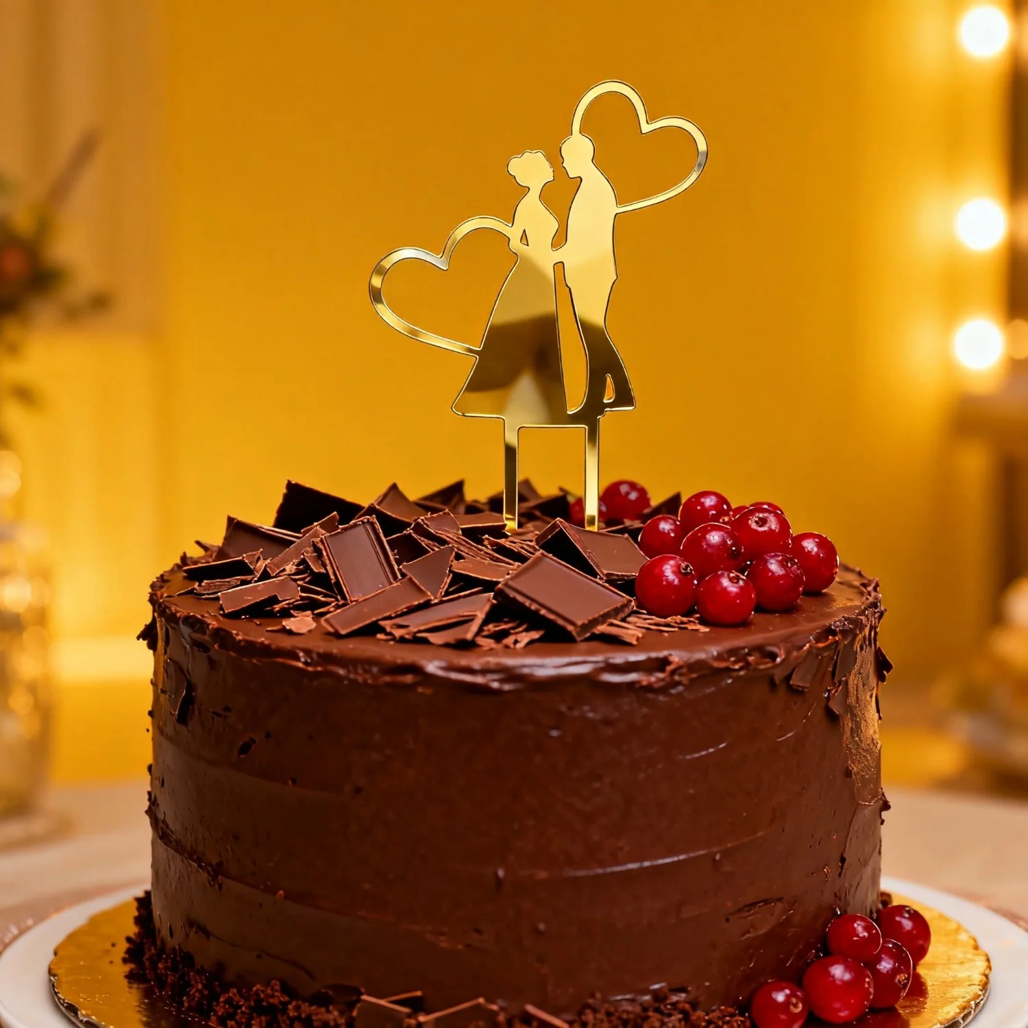 1 Stück Acryl-Paar-Kuchenaufsatz für Hochzeitstag, Valentinstag, Hochzeitsdekoration - Kuchendekoration mit Herz-Design – Detail 7