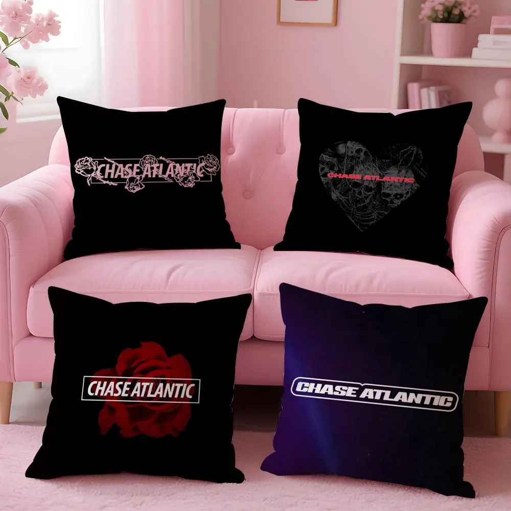 غطاء وسادة روك باند تشيس أتلانتيك من القماش القطيفة الناعم على الوجهين المطبوع أريكة شتاء دافئ هدية المنزل غطاء الوسادة