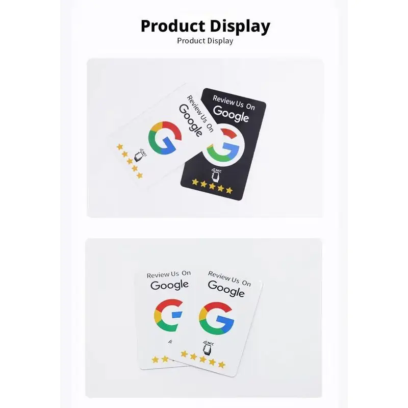 100Pcs Rewritable NFC Tap Cards NTAG215 13.56MHz Google Review Business Customer Review Collect Cards