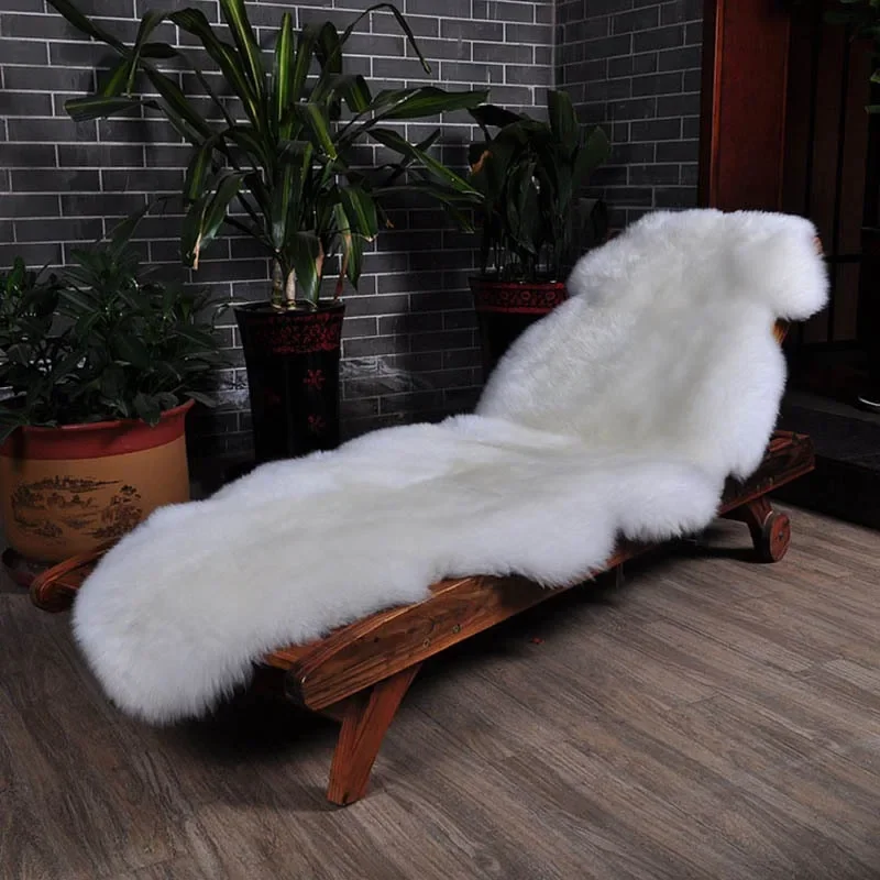 Wool sofa cushion, bedroom bay window yoga whole sheepskin carpet, floor mat