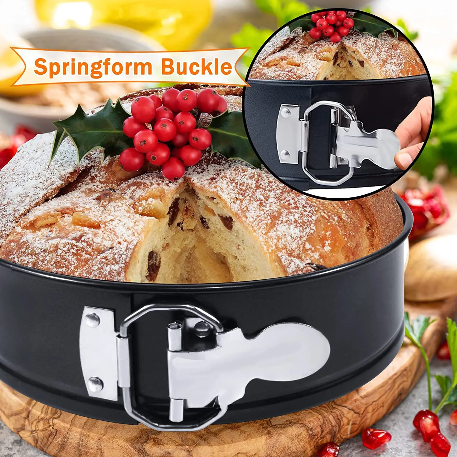 12/14/16/18/20cm Removable Bottom Non-Stick Metal Bake Mould Cake Pan with Lock Bakeware Cake Molds Baking Accessories Drop Ship