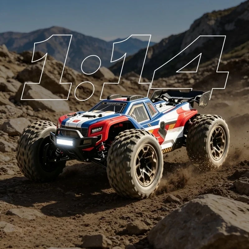 MJX 14212 1/14 Scale Brushless Rc Car with Alloy Chassis Chrome-plated Steel Gears 4WD  Remote Control Off-road Racing Toy