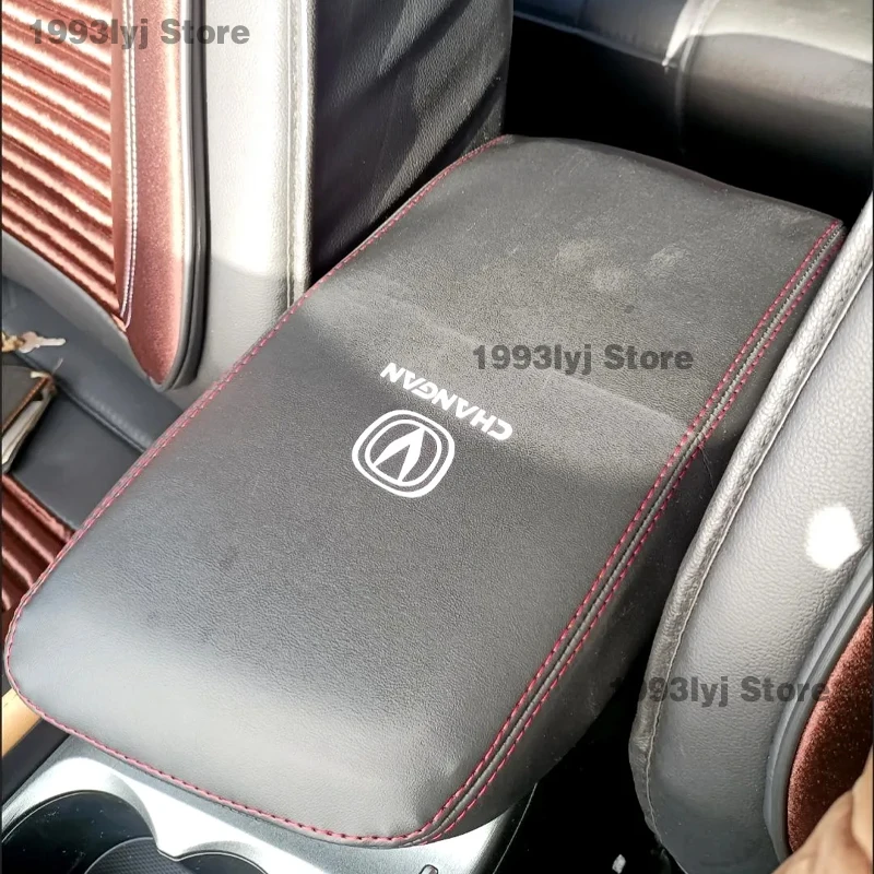 For Changan CS35 PLUS Car Center Control Armrest Box Microfiber Leather Trim Cover Max Accessories