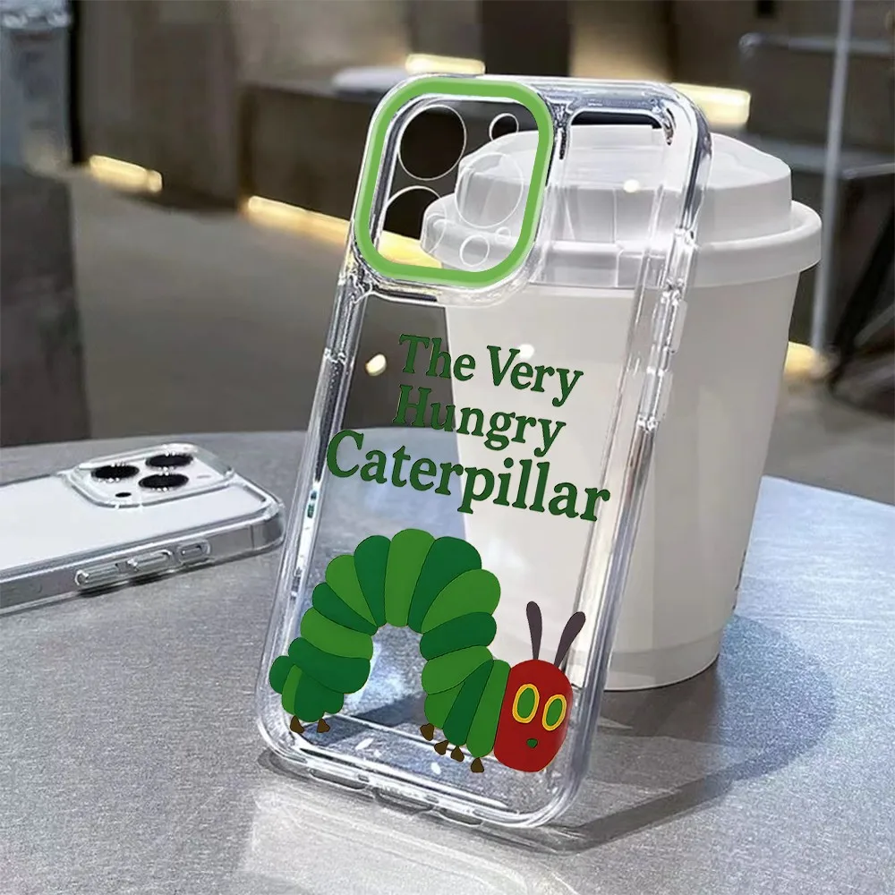 Die sehr hungrige Caterpilla-Handyhülle für iPhone 17 16 16e 15 14 13 12 11 Mini Pro Max X XR XS Max 7 8 Air Plus Transparent