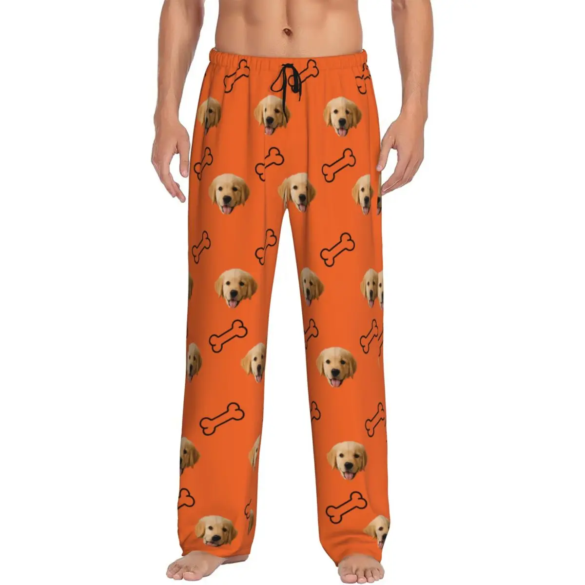 

Custom Printed Personalized Pet Dog Face Pajamas Pajama Pants for Men Sleep Sleepwear Bottoms with Pockets