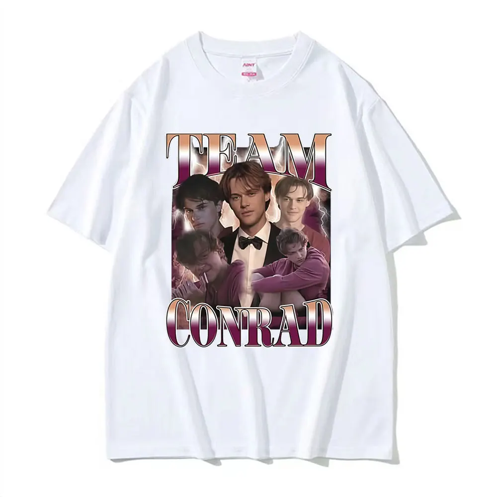 تي شيرت مطبوع على الشاطئ من فريق كونراد فيشر كوزينز ملابس رجالية تي شيرت هاراجوكو عتيق عالي الجودة تي شيرت مريح ملابس الشارع