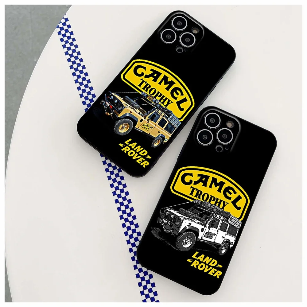 For IPhone 15 Camel Trophy Land Rover Phone Case for IPhone 12 13 14 Pro XR XS MAX 14 Plus SE 13 Pro Iphone Black Covers