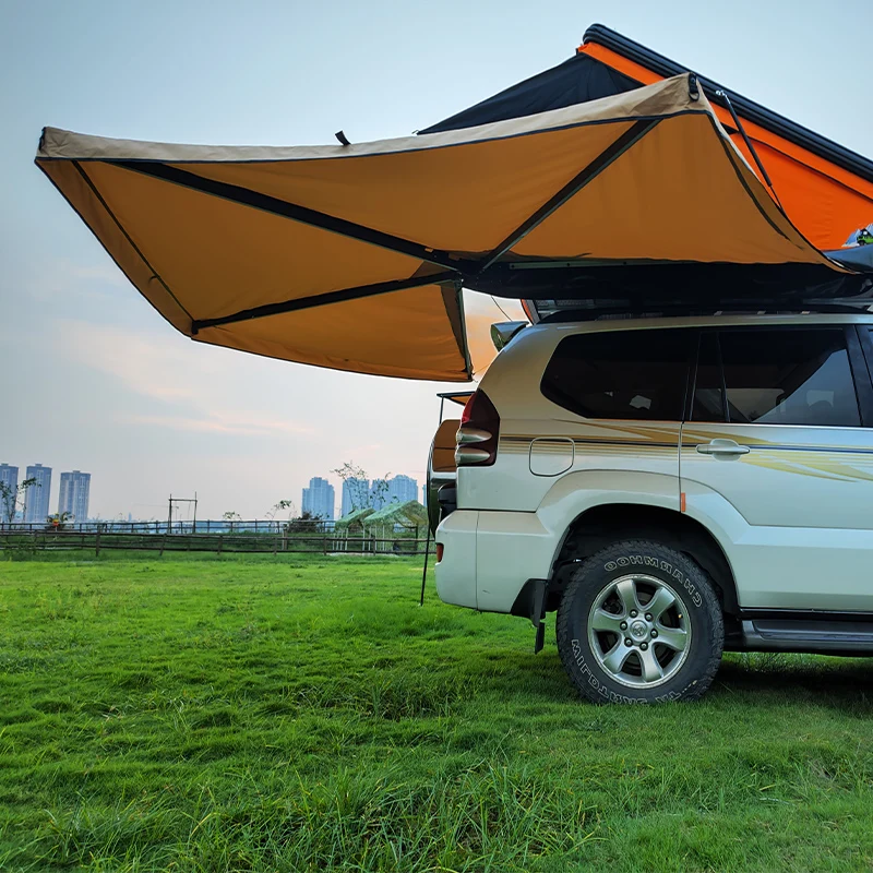 

Car Camping Awning 270 Plus XL Degree Free Standing with Sides Car Roof Awning Tent 4x4 for SUV Pickup Adventure with Led Light