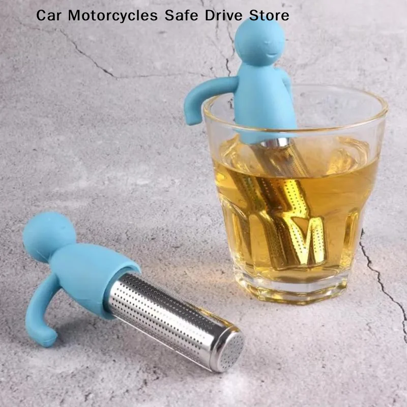Stainless Steel Tea Sieve New Human Shaped Tea Sieve Kitchen Accessory Filter Accessories Supplies Humidifier Pet Products Bar