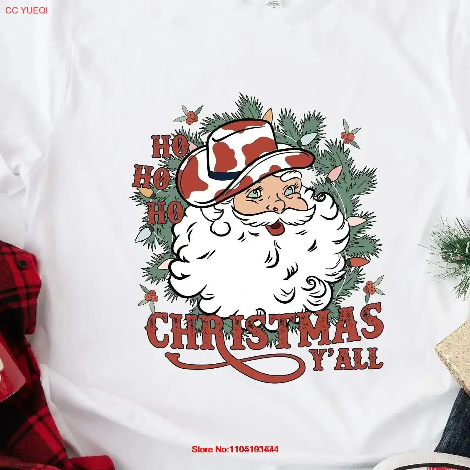 

Футболка с Санта-Клаусом в стиле ретро, модная рождественская футболка Howdy, винтажная стираная уличная одежда с рисунком, дышащая винтажная стираная футболка