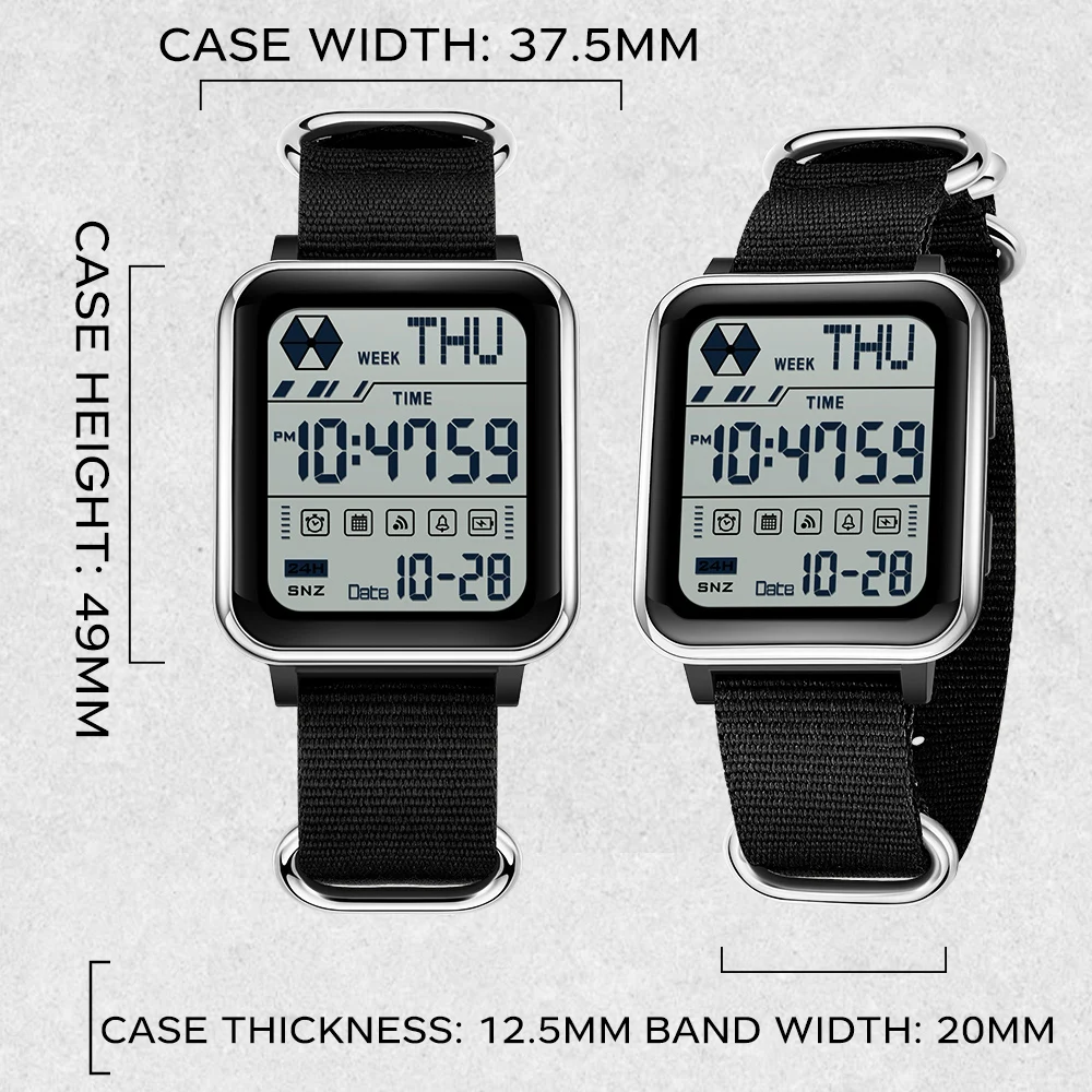 SANDA Men's Military LED Digital Watch Multifunction Chronograph Waterproof Nylon Strap Outdoor Sports Wristwatch for Male