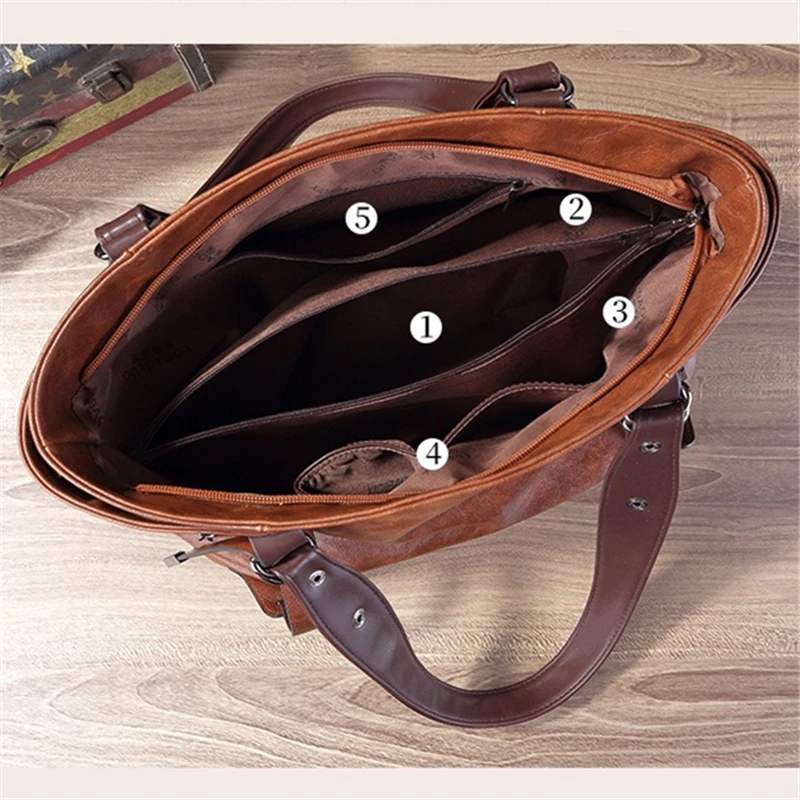 Nesitu A4 حقيبة يد نسائية محفظة سيدة بولي Leather جلدية الكتف حقيبة ساعي خمر سعة كبيرة أسود أحمر بني أخضر M311