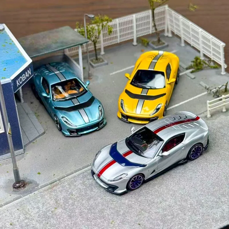 

TOC 1:64 Yuema 812C миниатюрная модель автомобиля из сплава, игрушка для мальчиков, детский подарок, украшение для коллекции для взрослых.