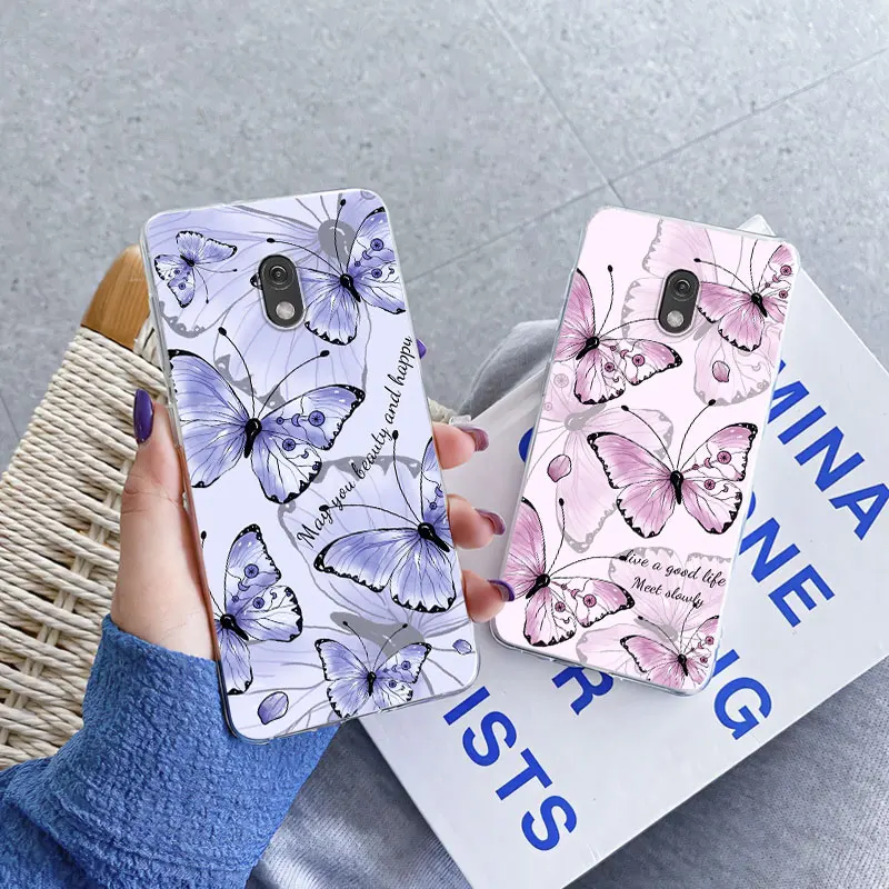 For Nokia 215 220 235 4G 2024 Case Luxury Phone Case For Nokia215 4G 2024 Butterfly Flower Clear Soft Silicone Protective Cover