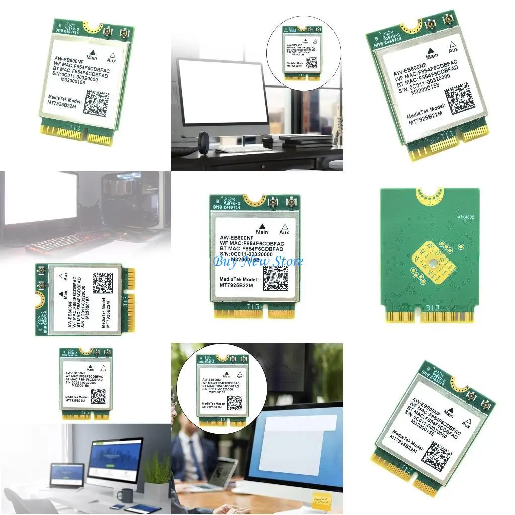 

20CE M.2 NGFF WiFi 7 Card 6Ghz/5Ghz/2,4Ghz 5400M BT5.3 Сетевой адаптер