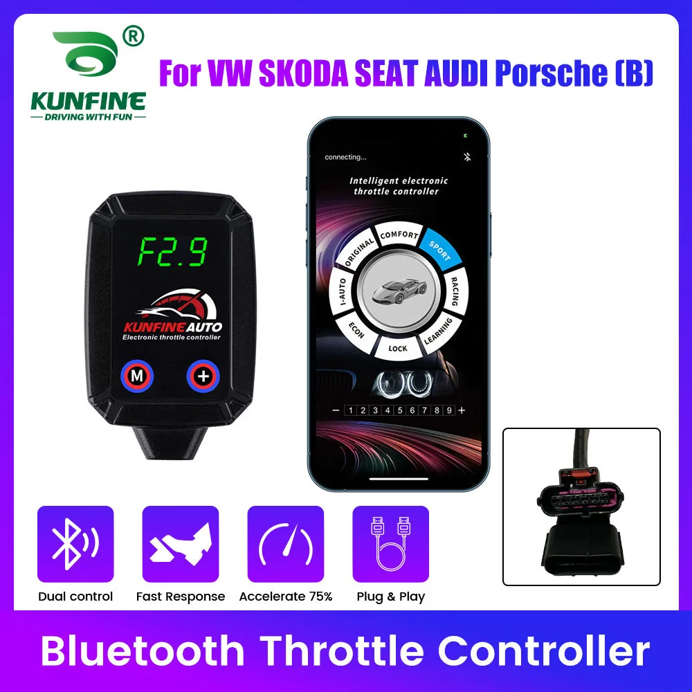 APP Bluetooth Electronic Throttle Controller Car Accelerator Booster For VW SKODA SEAT AUDI Porsche (B) Tuning Parts Accessory