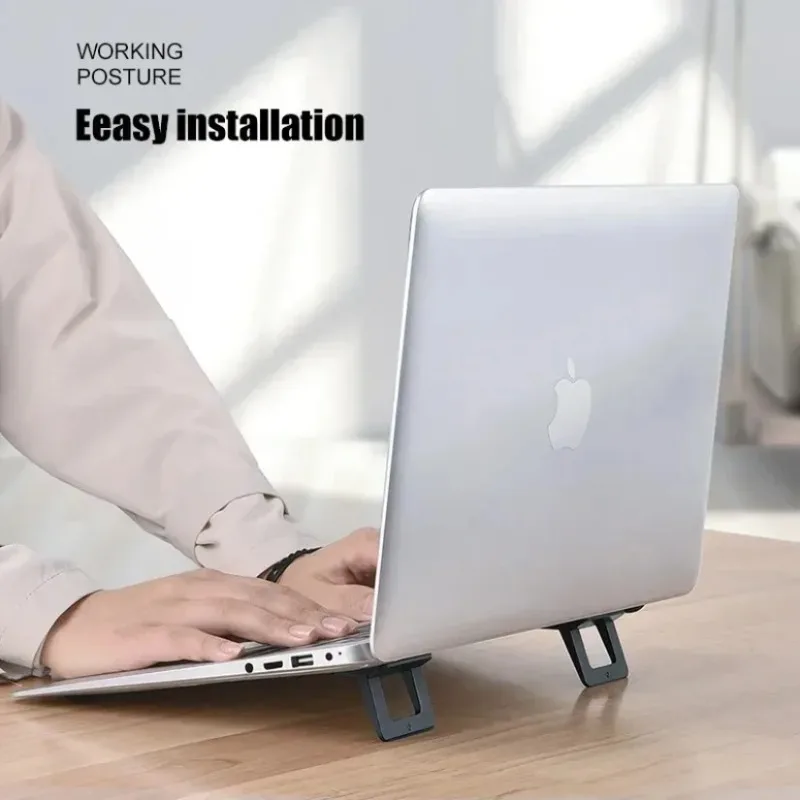 

Foldable Portable Mini Laptop Holder Cooling Invisible Desktop Anti Slip Stand For MacBook Air Pro Galaxy Tab Book HP i7RTX4050