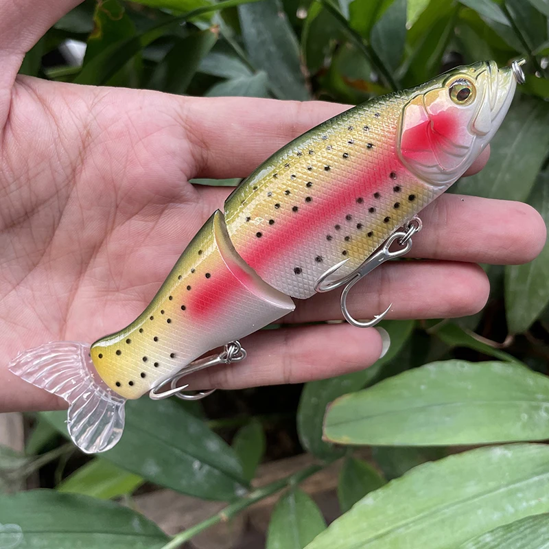 Swimbait-Angelköder 135mm 31g Mehrteiliger Langsam Sinkender Köder Wobbler Künstlicher Harter Köder für Bass, Hecht und Meeresfischerei