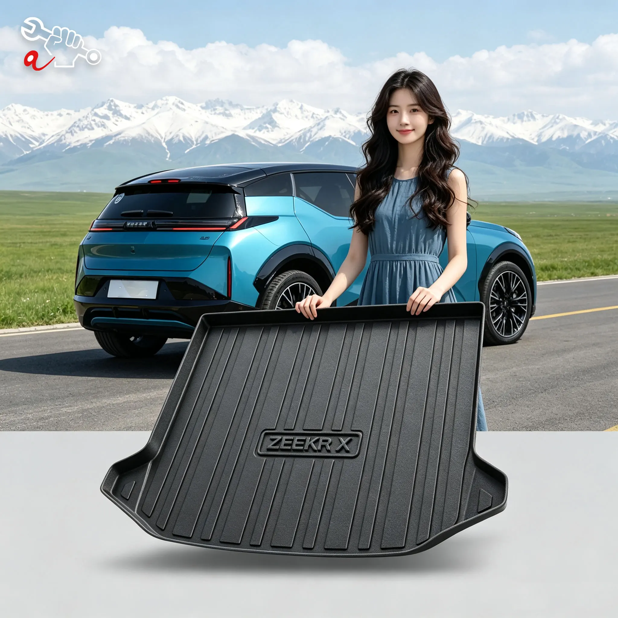 Custom Fit TPE Trunk Mat For ‌ZEEKR X 2023-2026 Rear Cargo Liner Durable Anti-Dirty Cargo Boot Liner Trunk Protection Pad