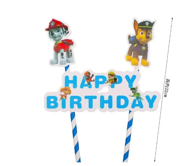Paw Patrol Hunde Cartoon Kuchen Kerze Kinder Geburtstag Kuchen Dekoration Lieferungen Anime Figur Skye Cosplay Party Zubehör Geschenk – Detail 3