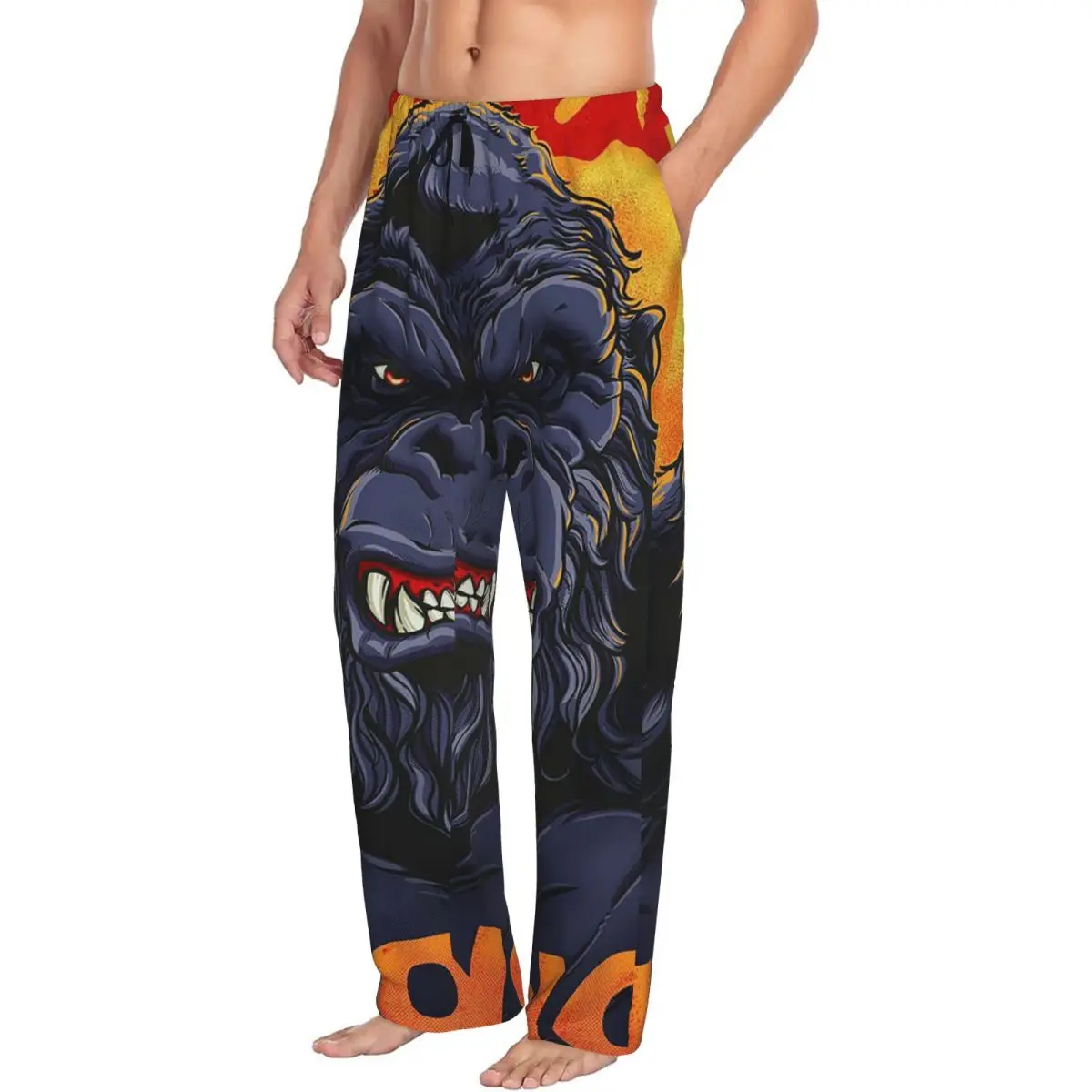 

Мужские пижамные штаны King Kong на заказ, одежда для сна для сна с карманами