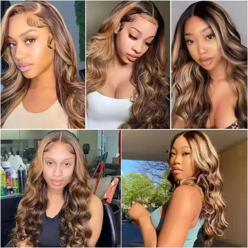 

200% Density 427 Highlight 13x4 Bone Straight Lace Front Human Hair Wigs 30 46 Inch Pre Plucked Brazilian 13x6 Hd Lace Frontal Wig For Black Women