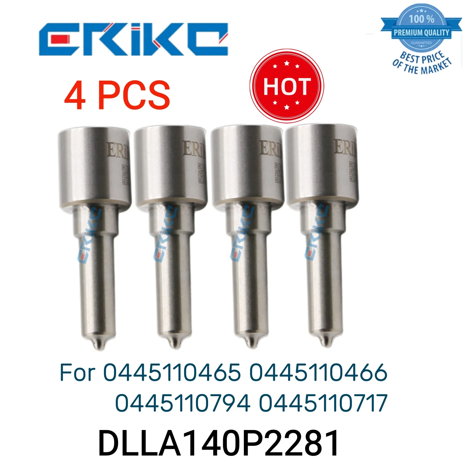 

4 PCS DLLA140P2281 0 433 172 281 Jet Spray Nozzle DLLA 140 P 2281 Nozzle DLLA 140P2281 fit for 0445110465 466 794 717 718