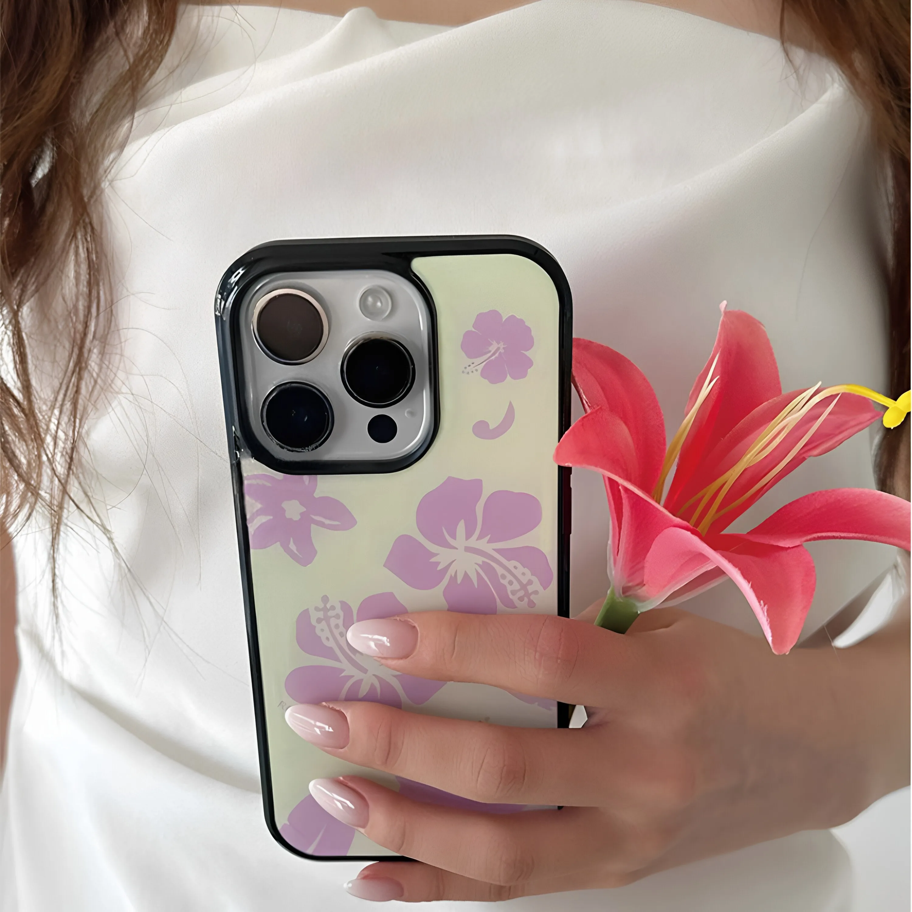 غطاء هاتف كوري عصري بتصميم زهر - مراجعة Phone Cases Girls وسعره