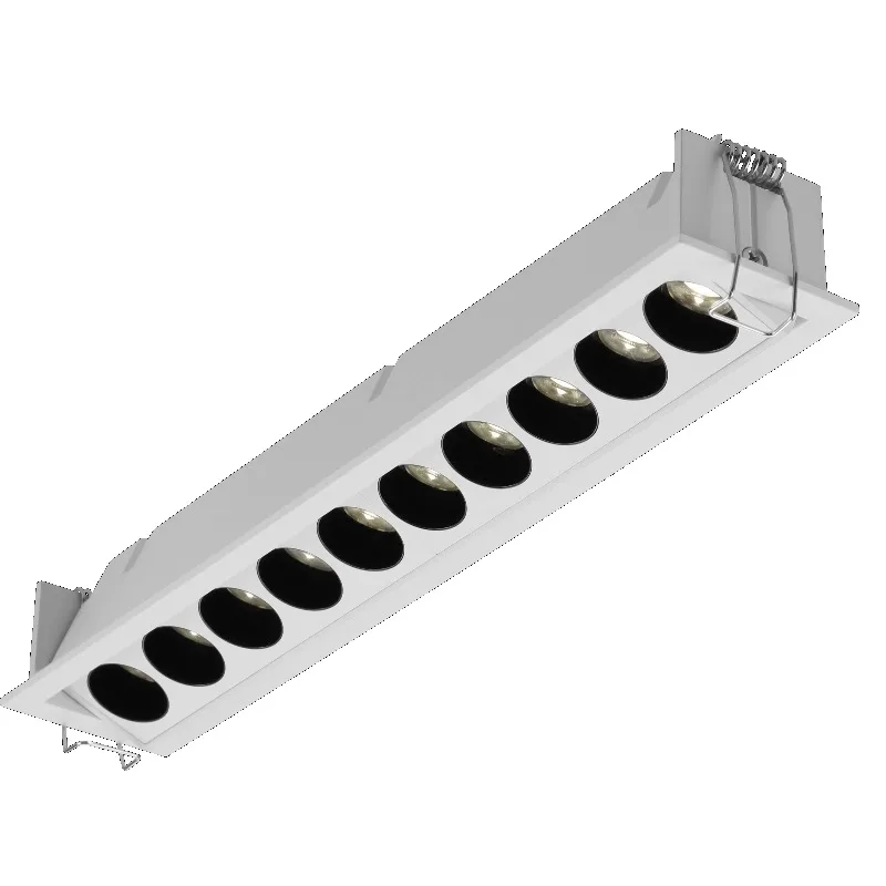 Office projects use anti-glare trim-free recessed linear grille lighting