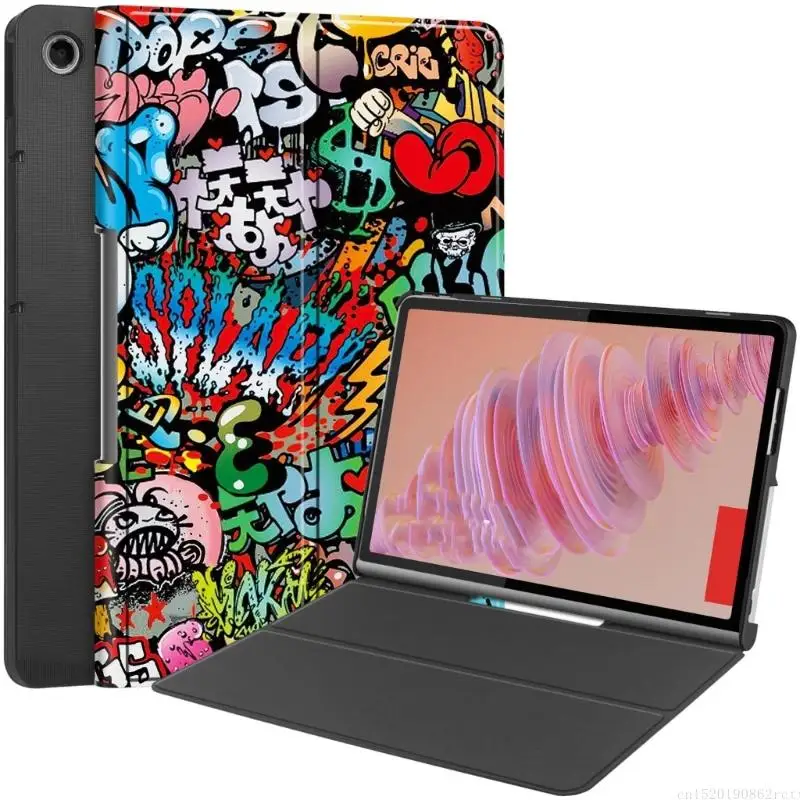 D5BB 11.5inch Tablet Cover PU Leather Adjustable Viewing Lightweight For Tab