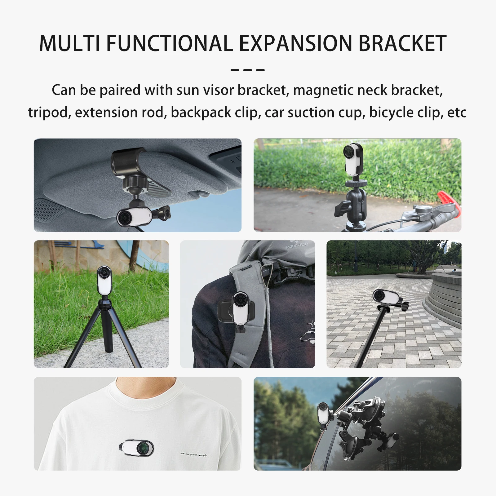 Extension Framework Adapter For Insta 360 GO 3/GO3S Multi-function Extension Bracket Foldable Adapter Action Camera Accessories