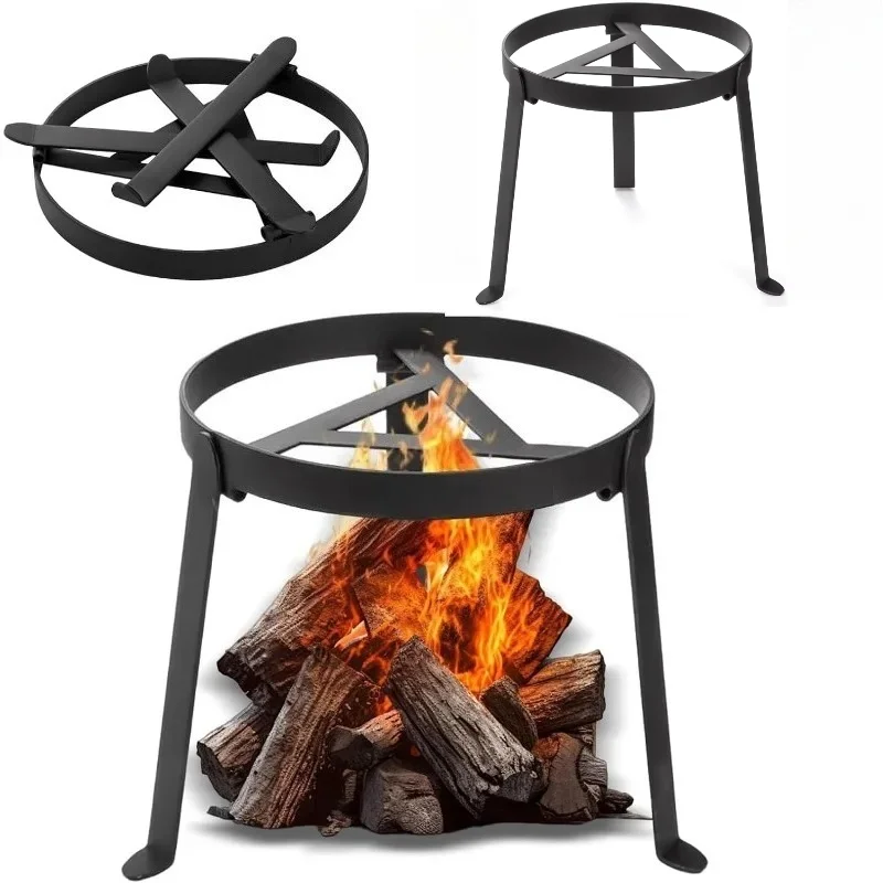 Cooking Tripod for Campfire, Folding Camping Tripod Grill Open Fire Cooking Stand, Heavy-Duty Tripod Stand for Campfire Cooking.