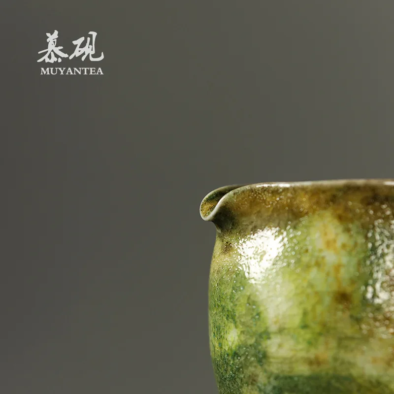 Muyan Japanese Style Shino Ware Fair Handmade Ceramic Divider Wood-Fired Kiln Tea Set Even Cup
