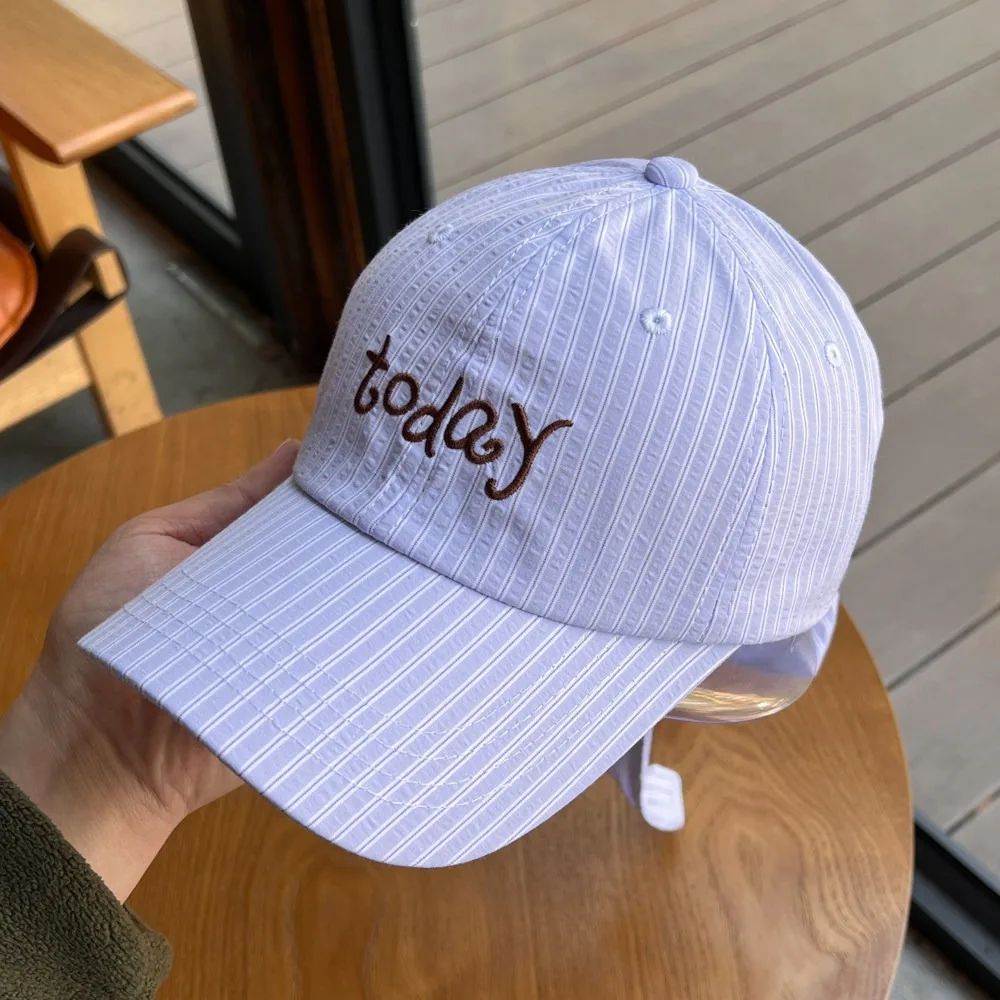 Casual Creative Letter Embroidery Baseball Cap Embroidered Y2K Cotton Baseball Cap Bow Ribbon Design Peaked Cap Sun Hat Summer