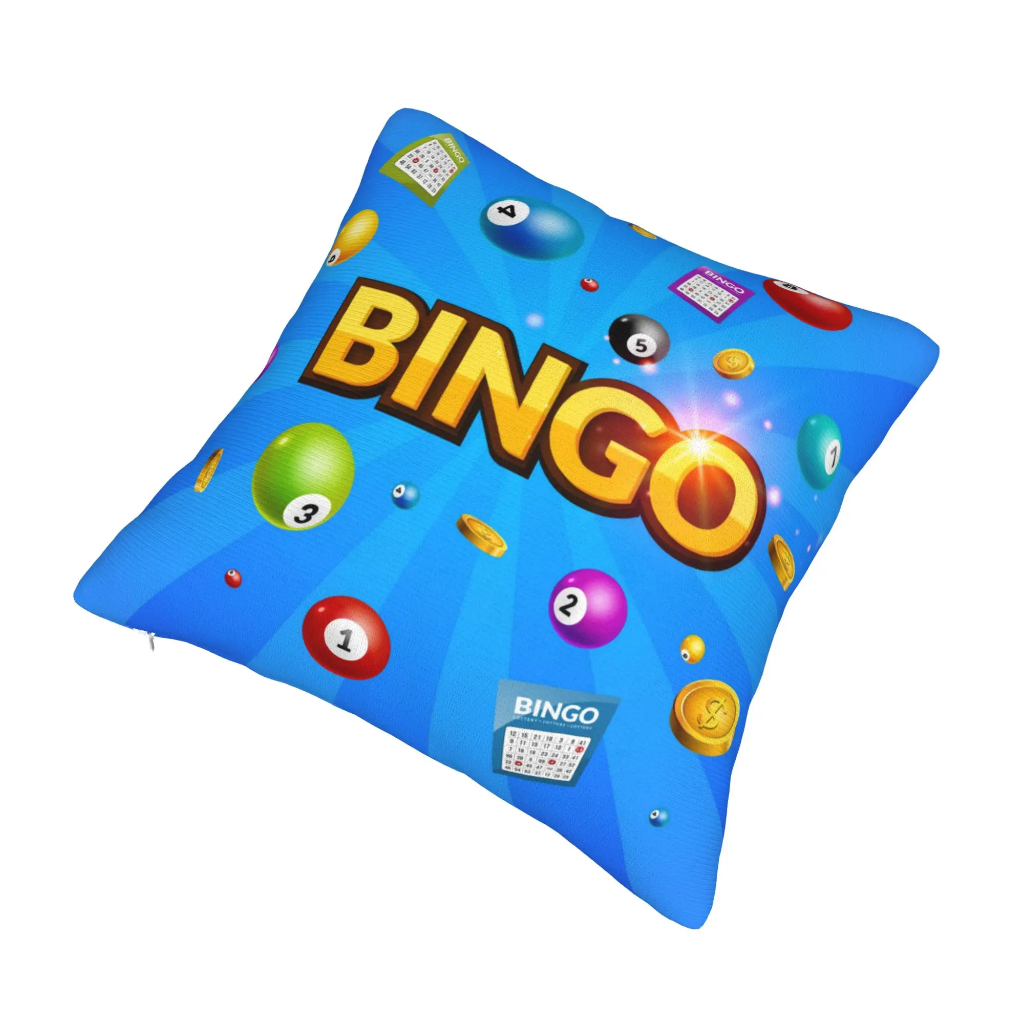 Luxury Hot Game Bingo Sofa Cushion Cover Polyester  Pillow Case Bedroom Decoration